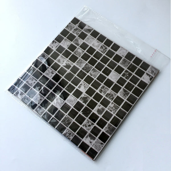 DIY Black Self Adhesive PVC Mosaic Tile Stickers In Sizes 15x15cm/20x20cm are Pearl Gloss Finished,Waterproof,Oil proof,Mildew,Moisture proof, applicable on almost all smooth surfaces,available exclusively on Shahi Sajawat India, the world of home decor products.Best trendy home decor and living room,kitchen,bathroom decor ideas of 2020. 