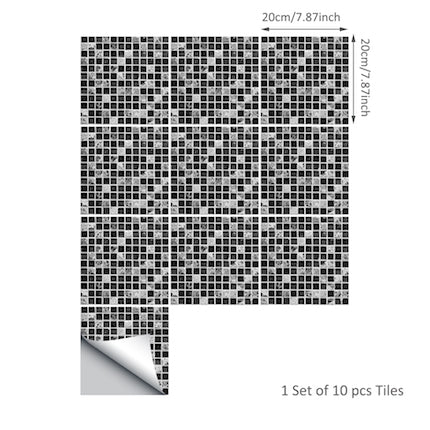 DIY Black Self Adhesive PVC Mosaic Tile Stickers In Sizes 15x15cm/20x20cm are Pearl Gloss Finished,Waterproof,Oil proof,Mildew,Moisture proof, applicable on almost all smooth surfaces,available exclusively on Shahi Sajawat India, the world of home decor products.Best trendy home decor and living room,kitchen,bathroom decor ideas of 2020.