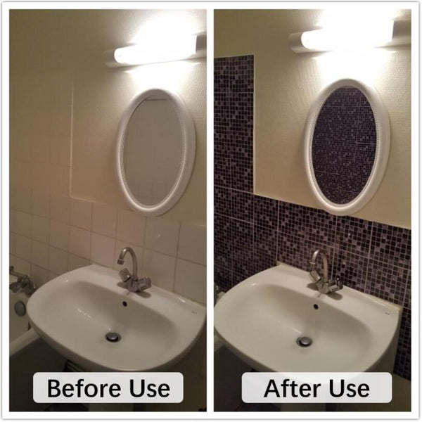 DIY Black Self Adhesive PVC Mosaic Tile Stickers In Sizes 15x15cm/20x20cm are Pearl Gloss Finished,Waterproof,Oil proof,Mildew,Moisture proof, applicable on almost all smooth surfaces,available exclusively on Shahi Sajawat India, the world of home decor products.Best trendy home decor and living room,kitchen,bathroom decor ideas of 2020. 